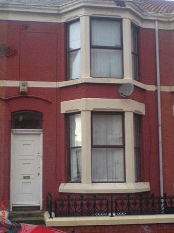 Student house in Alwyn Street, Liverpool 